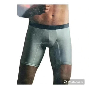 Jockey LifePower performance length sport short microfiber dark gray NIB NWT Lar